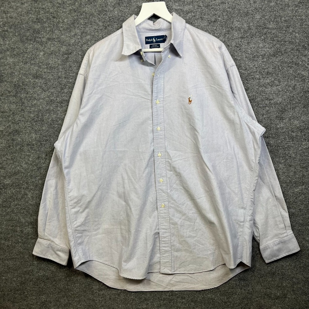 Ralph Lauren Blake Button Down Shirt Men's Light Blue Long Sleeve Casual - XL